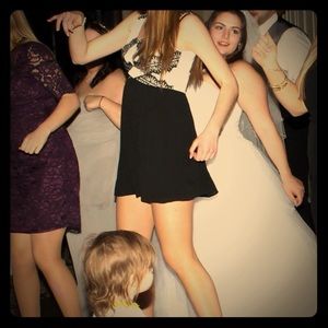 Adorable black and white dress w/ lace! Worn once